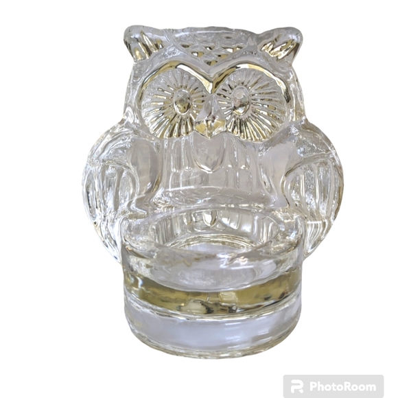 Glass Owl Tealight Candle holder - Picture 3 of 5